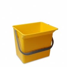 Emmer voor werkwagen 6 ltr geel